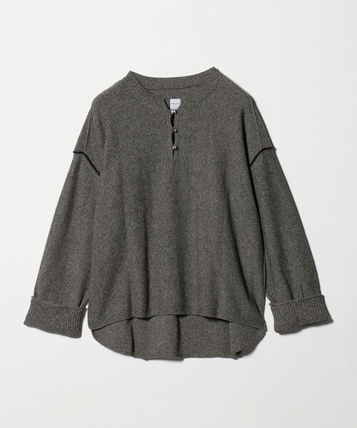 【未使用品】スティーブンアラン ヘンリーネック コットンリブニット セーター S ONICA＞COTTON WOOL JUMPER/ニット（ニット/セーター）｜Steven
