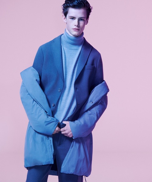 EMPORIO ARMANI ライトブルーロングコート セール】【A|X アルマーニ エクスチェンジ】CL ライトパファー ロング