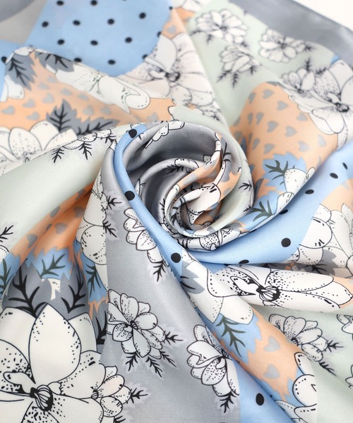 MIAN (ミアン)の「フラワー×ドットマルチスカーフ(バンダナ/スカーフ・レディース・グレー・FREE)」の10枚目の写真