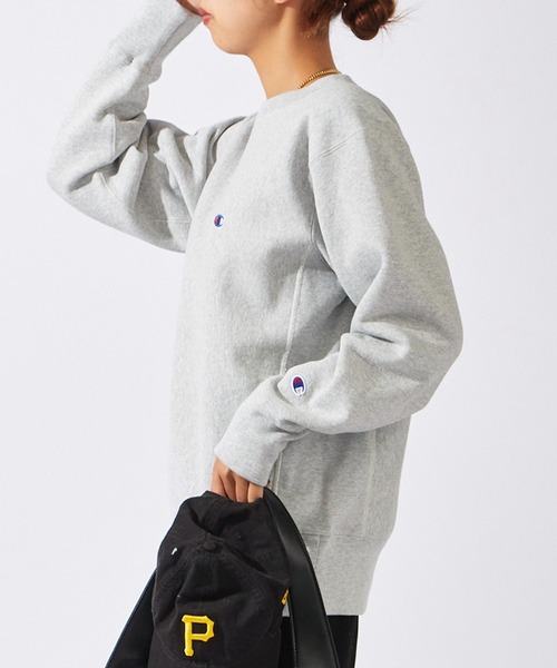 Champion（チャンピオン）の「Champion/チャンピオン RW CREW NECK SWEAT SHIRT リバースウィーブ(R) クルーネックスウェットシャツ（スウェット・メンズ・バーガンディー/ダークネイビー/グレー/ブラック・XL/L/M）」の2枚目の写真