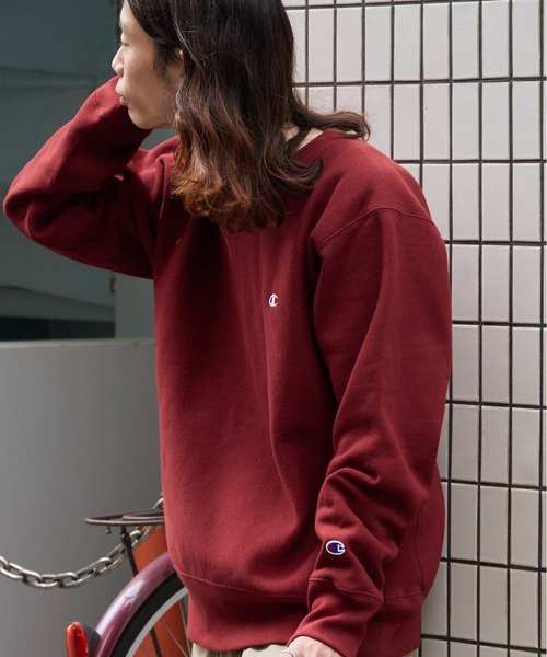 Champion（チャンピオン）の「Champion/チャンピオン RW CREW NECK SWEAT SHIRT リバースウィーブ(R) クルーネックスウェットシャツ（スウェット・メンズ・バーガンディー/ダークネイビー/グレー/ブラック・XL/L/M）」の12枚目の写真