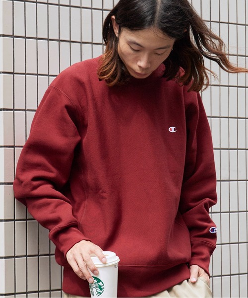 Champion（チャンピオン）の「Champion/チャンピオン RW CREW NECK SWEAT SHIRT リバースウィーブ(R) クルーネックスウェットシャツ（スウェット・メンズ・バーガンディー/ダークネイビー/グレー/ブラック・XL/L/M）」の20枚目の写真