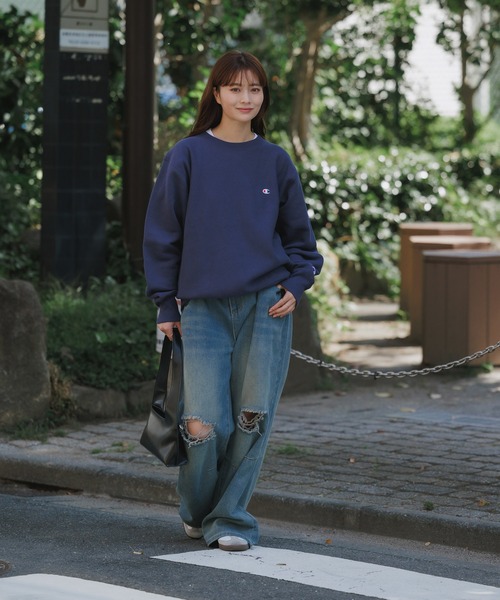 Champion（チャンピオン）の「Champion/チャンピオン RW CREW NECK SWEAT SHIRT リバースウィーブ(R) クルーネックスウェットシャツ（スウェット・メンズ・バーガンディー/ダークネイビー/グレー/ブラック・XL/L/M）」の17枚目の写真
