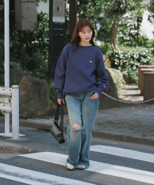 Champion（チャンピオン）の「Champion/チャンピオン RW CREW NECK SWEAT SHIRT リバースウィーブ(R) クルーネックスウェットシャツ（スウェット・メンズ・バーガンディー/ダークネイビー/グレー/ブラック・XL/L/M）」の15枚目の写真