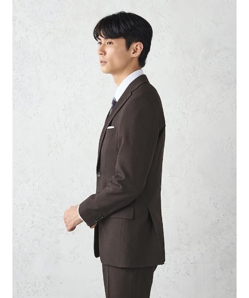 Perfect Suit FActory(パーフェクトスーツファクトリー)の「《WOOLY WASH SUIT》WEB限定スーツ【洗える/ウールライク】ストライプ ブラウン(スーツセット・メンズ・ダークブラウン・AB5/AB6/Y5/Y6/A5/A6/AB7/BB5/BB6/AB8/Y4/A7/A4/BB4/BB7/BB8/A8/AB4/Y7)」の3枚目の写真