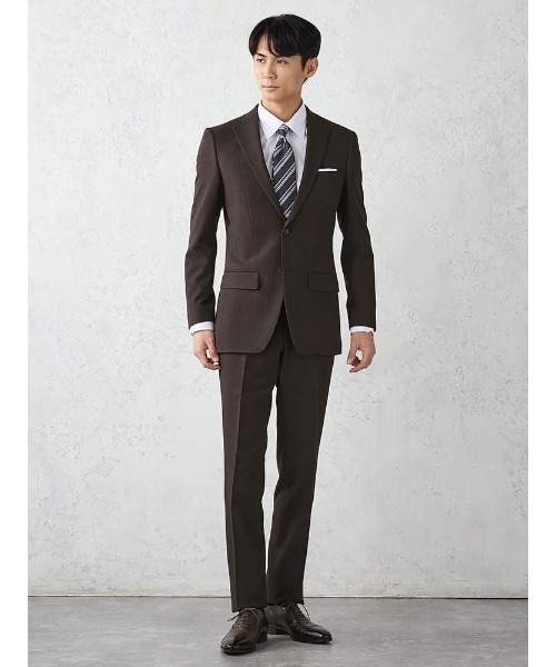 Perfect Suit FActory(パーフェクトスーツファクトリー)の「《WOOLY WASH SUIT》WEB限定スーツ【洗える/ウールライク】ストライプ ブラウン(スーツセット・メンズ・ダークブラウン・AB5/AB6/Y5/Y6/A5/A6/AB7/BB5/BB6/AB8/Y4/A7/A4/BB4/BB7/BB8/A8/AB4/Y7)」の13枚目の写真