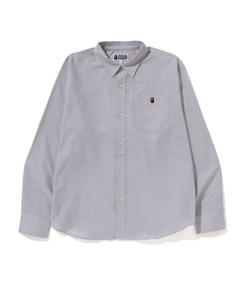 A BATHING APE（アベイシングエイプ）の「OXFORD RELAXED FIT SHIRT（シャツ/ブラウス・メンズ・ネイビー/ホワイト/サックスブルー/グレー・MEDIUM/LARGE/X-LARGE）」の2枚目の写真