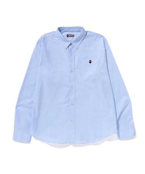 A BATHING APE（アベイシングエイプ）の「OXFORD RELAXED FIT SHIRT（シャツ/ブラウス・メンズ・ネイビー/ホワイト/サックスブルー/グレー・MEDIUM/LARGE/X-LARGE）」の4枚目の写真