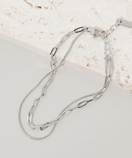 SMELLY（スメリー）の「ステンレスデザインチェーンブレスレット（ブレスレット・レディース・シルバー・-）」の2枚目の写真