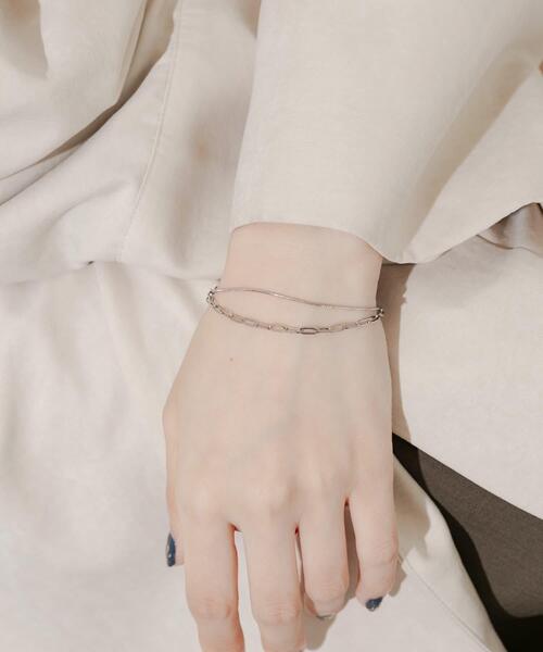 SMELLY（スメリー）の「ステンレスデザインチェーンブレスレット（ブレスレット・レディース・シルバー・-）」の5枚目の写真