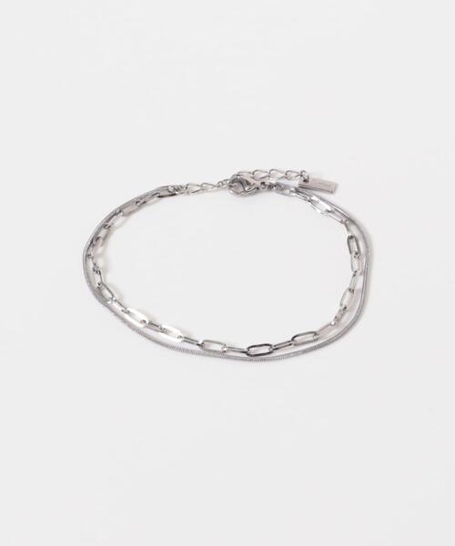 SMELLY（スメリー）の「ステンレスデザインチェーンブレスレット（ブレスレット・レディース・シルバー・-）」の6枚目の写真