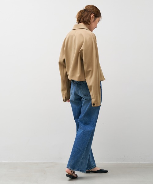 MICA&DEAL(マイカ&ディール)の「ショートステンカラーコート(ステンカラーコート・レディース・ネイビー/ベージュ・FREE)」の7枚目の写真