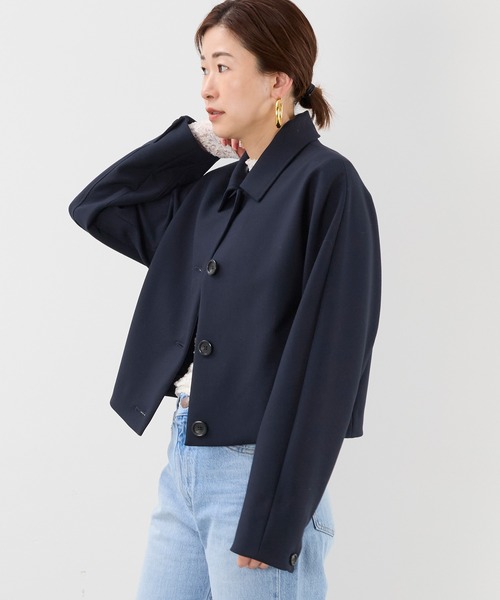 MICA&DEAL(マイカ&ディール)の「ショートステンカラーコート(ステンカラーコート・レディース・ネイビー/ベージュ・FREE)」の11枚目の写真