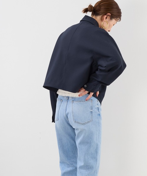 MICA&DEAL(マイカ&ディール)の「ショートステンカラーコート(ステンカラーコート・レディース・ネイビー/ベージュ・FREE)」の13枚目の写真