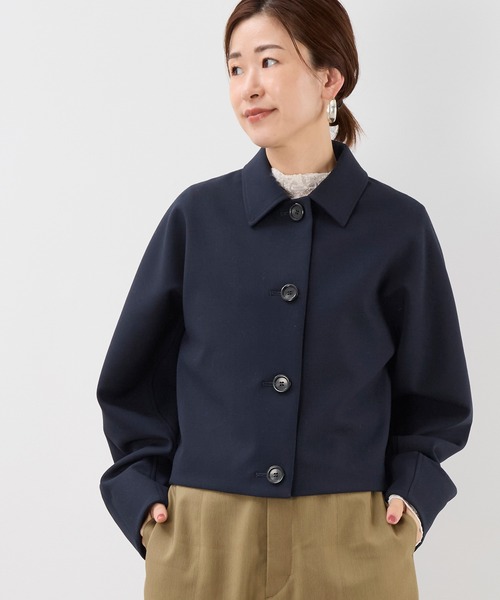 MICA&DEAL(マイカ&ディール)の「ショートステンカラーコート(ステンカラーコート・レディース・ネイビー/ベージュ・FREE)」の14枚目の写真