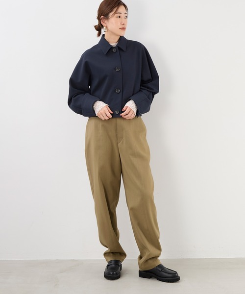 MICA&DEAL(マイカ&ディール)の「ショートステンカラーコート(ステンカラーコート・レディース・ネイビー/ベージュ・FREE)」の16枚目の写真