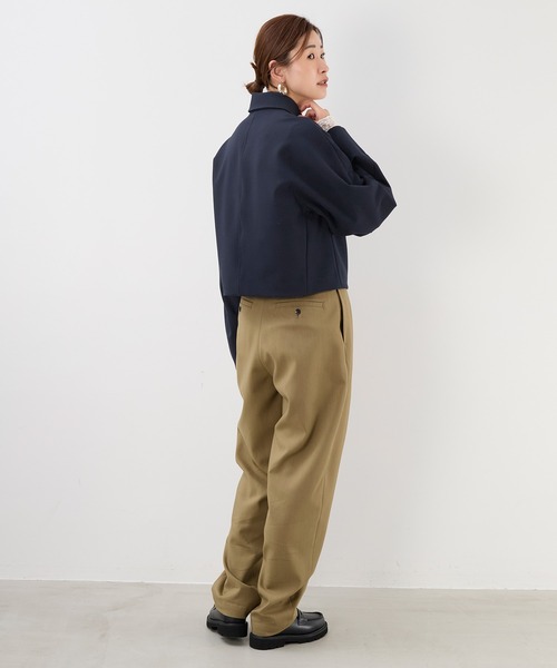 MICA&DEAL(マイカ&ディール)の「ショートステンカラーコート(ステンカラーコート・レディース・ネイビー/ベージュ・FREE)」の19枚目の写真