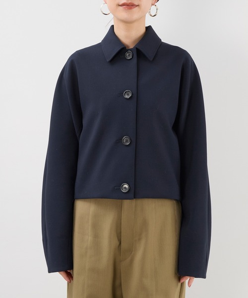 MICA&DEAL(マイカ&ディール)の「ショートステンカラーコート(ステンカラーコート・レディース・ネイビー/ベージュ・FREE)」の20枚目の写真