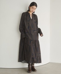 hunch（ハンチ）の「ジョーゼット柄 プリントワンピース（ワンピース）」