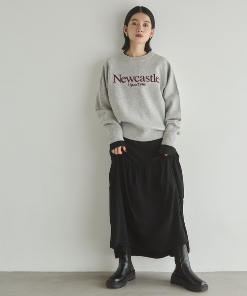 hunch（ハンチ）の「ジョーゼット柄 プリントワンピース（ワンピース・レディース・ベージュ系その他/ブラック/グレー系その他/ブラウン系その他・FREE）」の8枚目の写真
