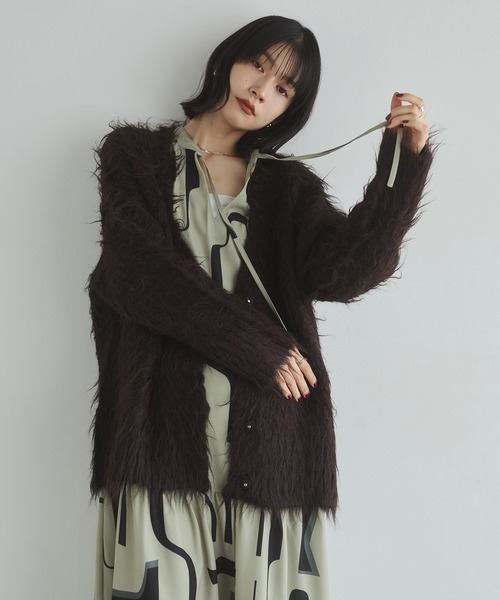 hunch（ハンチ）の「ジョーゼット柄 プリントワンピース（ワンピース・レディース・ベージュ系その他/ブラック/グレー系その他/ブラウン系その他・FREE）」の14枚目の写真