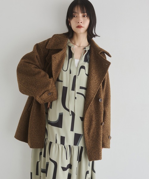 hunch（ハンチ）の「ジョーゼット柄 プリントワンピース（ワンピース・レディース・ベージュ系その他/ブラック/グレー系その他/ブラウン系その他・FREE）」の15枚目の写真