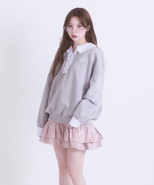 FickleBebe（フィクルベベ）の「フェイクレザーリボンスカート（スカート・レディース・ダークブラウン/ピンク/ブラック・0/1）」の18枚目の写真