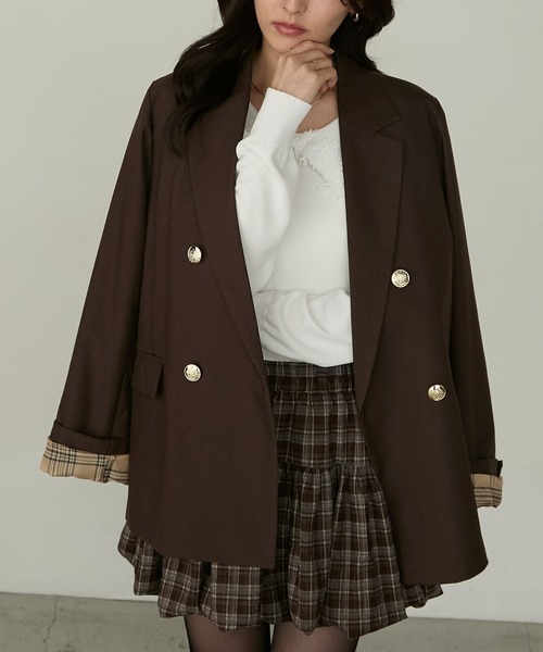Cherir Mignon（シェリルミニョン）の「【Cherir Mignon】チェックミニバルーンスカート（スカート・レディース・ブラウン/ブラック・FREE）」の13枚目の写真