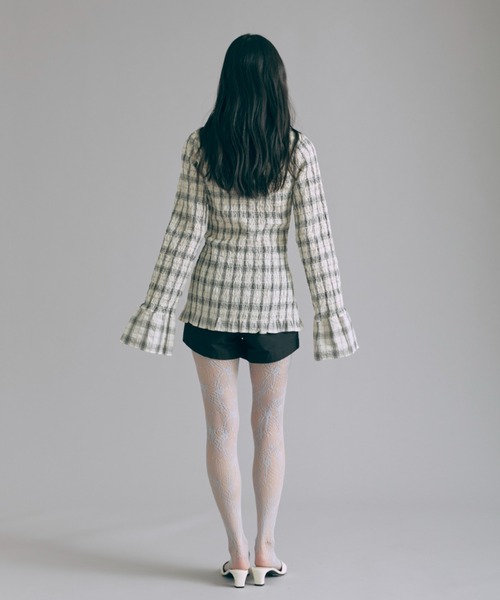 Smocked Check Blouse（シャツ/ブラウス）｜EN NEUME（エンノイム）の