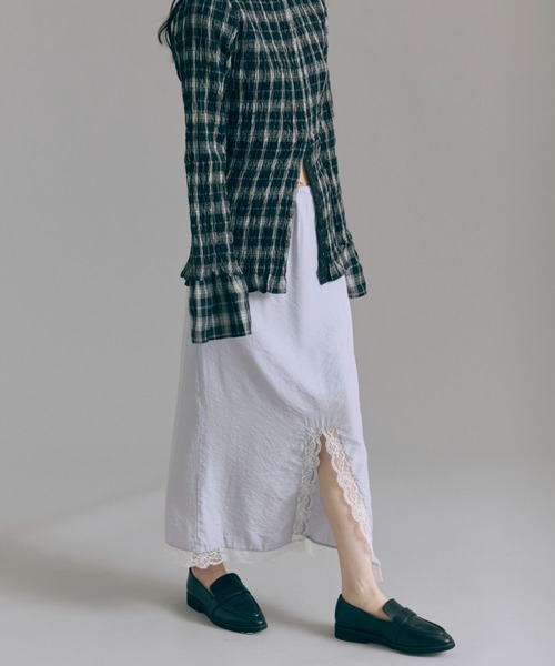 トップス en neume Smocked Check Blouse Smocked Check Blouse（シャツ/ブラウス）｜EN NEUME（エンノイム）の