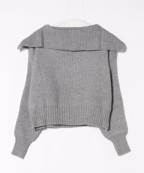 Lace Ladies(レースレディース)の「スキッパー セーラーカラー リブ ニット プルオーバー(ニット/セーター・レディース・ブラック/アイボリー/オリーブ/グレー/ベージュ・FREE)」の6枚目の写真