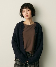 full/fill. | mix pattern knit shirt cardigan / ミックスパターンニットシャツカーディガン(ニット/セーター)