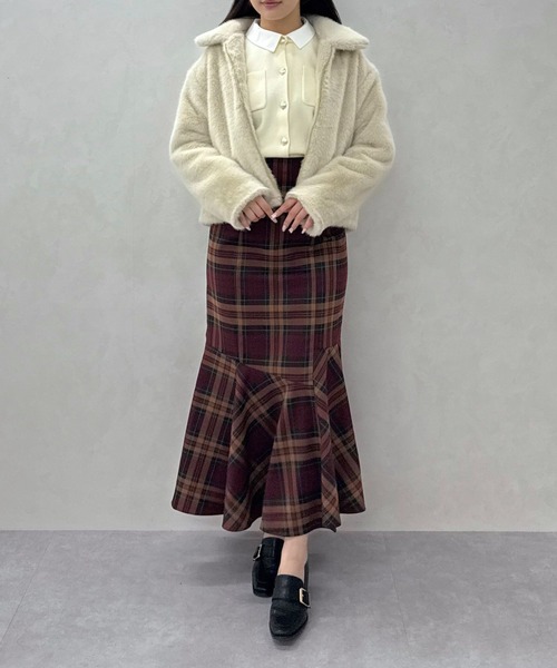 31 Sons de mode（トランテアン　ソン　ドゥ　モード）の「2025秋冬新作 襟付きポケットカーディガン（カーディガン/ボレロ・レディース・ブラック/レッド/ホワイト/グレー・ﾌﾘ-）」の15枚目の写真