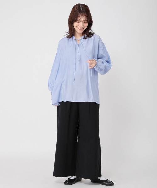 studio CLIP(スタディオクリップ)の「【WEB・一部地域限定】ダブルフロントボリュームスリーブブラウス(シャツ/ブラウス・レディース・オフホワイト/ブラック/サックスブルー・FREE)」の18枚目の写真