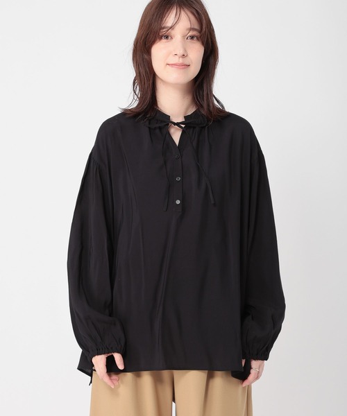 studio CLIP(スタディオクリップ)の「【WEB・一部地域限定】ダブルフロントボリュームスリーブブラウス(シャツ/ブラウス・レディース・オフホワイト/ブラック/サックスブルー・FREE)」の19枚目の写真