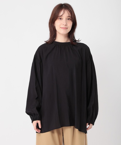 Maison de Dolce ボリュームスリーブブラウス　ブラック TOPS | maison de Dolce.
