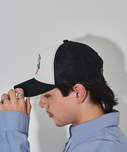 schott(ショット)の「【SCHOTT】ショット MESH CAP メッシュキャップ ヴィンテージUSAロゴ アメリカンテイスト SC147 CBS(キャップ・メンズ・ブラック/ホワイト/ブラウン・FREE)」の11枚目の写真