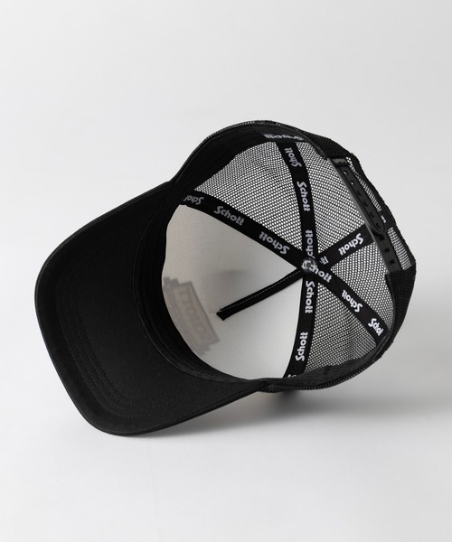 schott(ショット)の「【SCHOTT】ショット MESH CAP メッシュキャップ ヴィンテージUSAロゴ アメリカンテイスト SC147 CBS(キャップ・メンズ・ブラック/ホワイト/ブラウン・FREE)」の19枚目の写真
