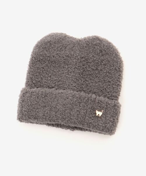 MAJESTIC LEGON（マジェスティックレゴン）の「ネコニットワッチ（ニットキャップ/ビーニー・レディース・グレー/アイボリー・FREE）」の6枚目の写真