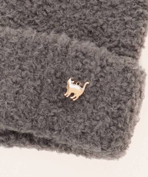 MAJESTIC LEGON（マジェスティックレゴン）の「ネコニットワッチ（ニットキャップ/ビーニー・レディース・グレー/アイボリー・FREE）」の9枚目の写真
