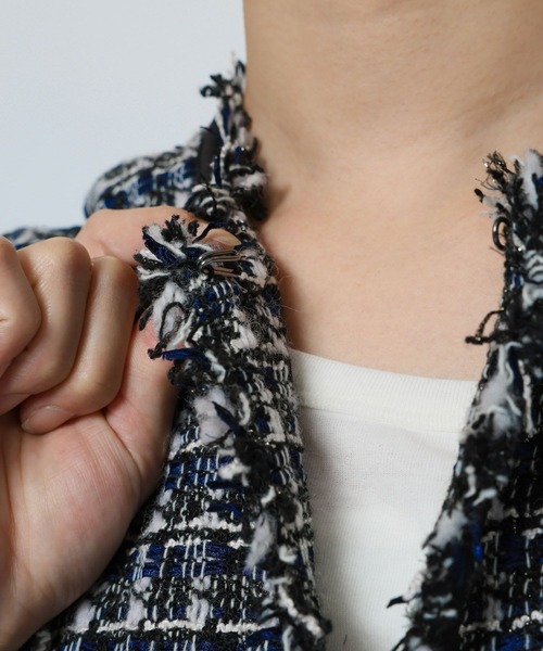 BABYLONE（バビロン）の「【柳橋唯さんコラボアイテム】ツイードジャケット（その他アウター・レディース・ブラック/ブルー・フリー）」の17枚目の写真