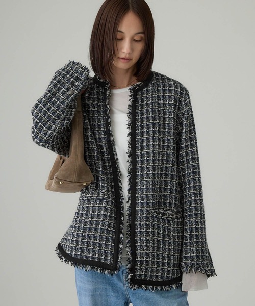 BABYLONE（バビロン）の「【柳橋唯さんコラボアイテム】ツイードジャケット（その他アウター・レディース・ブラック/ブルー・フリー）」の16枚目の写真