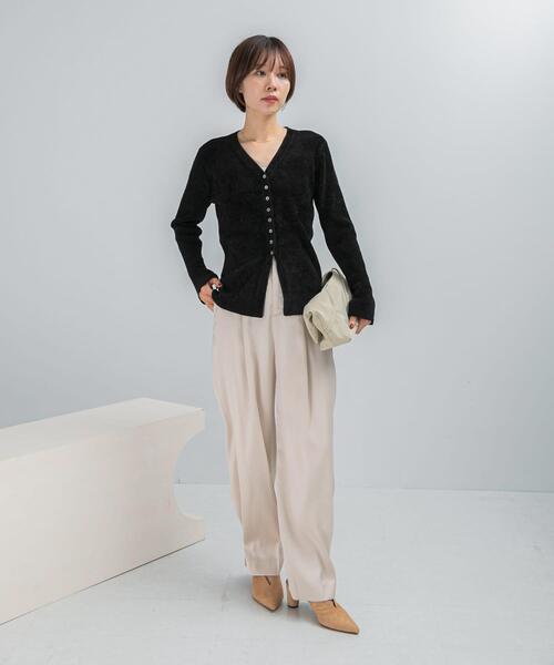 セール】モールVネックニットカーディガン（カーディガン/ボレロ