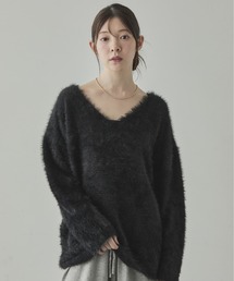 アンゴラ ニット」に該当するレディースのニット/セーター（ブラック