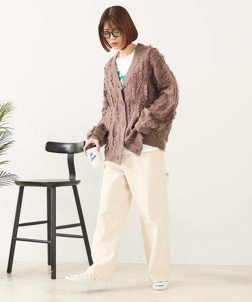 fort point（フォーポイント）の「【C-FORT POINT/フォートポイント】フリンジニットカーディガン（カーディガン/ボレロ・レディース・ダークブラウン/アイボリー/マスタード/チャコールグレー・FREE）」の13枚目の写真