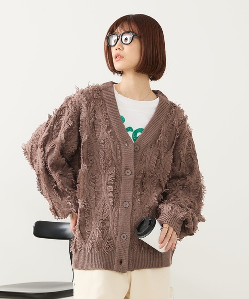 fort point（フォーポイント）の「【C-FORT POINT/フォートポイント】フリンジニットカーディガン（カーディガン/ボレロ・レディース・ダークブラウン/アイボリー/マスタード/チャコールグレー・FREE）」の16枚目の写真