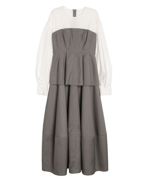 ELENDEEK（エレンディーク）の「ベアレイヤードワンピース（ワンピース・レディース・グレー/その他1・01/02）」の4枚目の写真