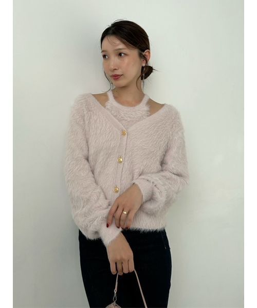 SNIDEL(スナイデル)の「シャギーアンサンブル(ニット/セーター・レディース・ライトピンク/オフホワイト/イエロー・F)」の15枚目の写真