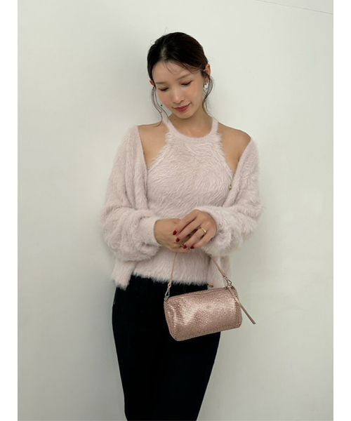 SNIDEL(スナイデル)の「シャギーアンサンブル(ニット/セーター・レディース・ライトピンク/オフホワイト/イエロー・F)」の16枚目の写真