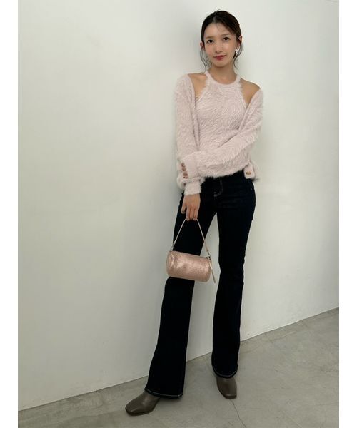 SNIDEL(スナイデル)の「シャギーアンサンブル(ニット/セーター・レディース・ライトピンク/オフホワイト/イエロー・F)」の17枚目の写真